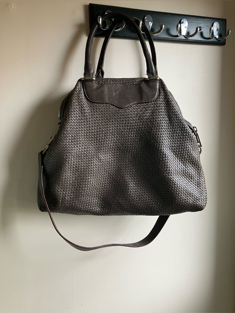 Rebecca Minkoff - Woven Leather Tote Bag - Brown